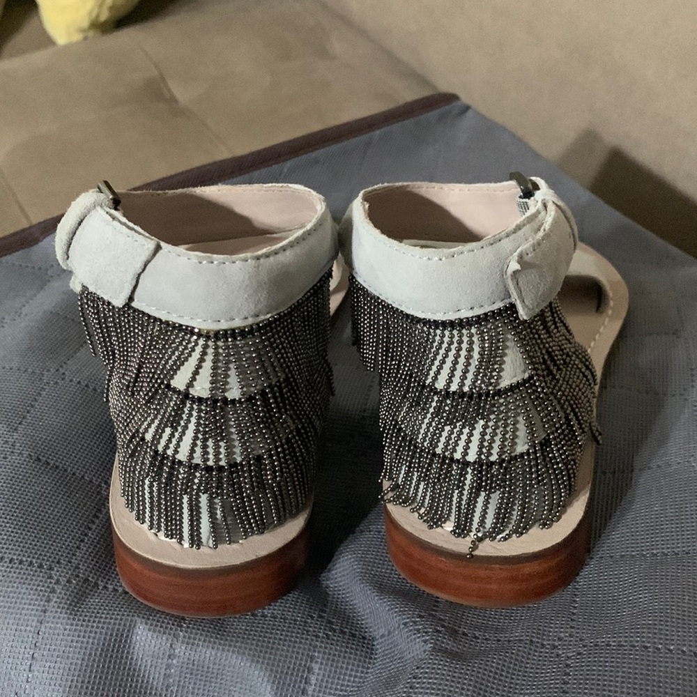 Italian gray sandals size 5